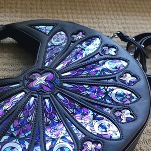 Chic Black and Purple Crossbody Bag